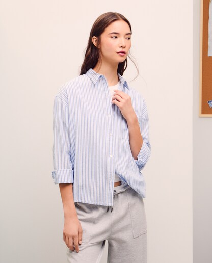 Imagen 0 de Camisa de mujer manga larga rayas