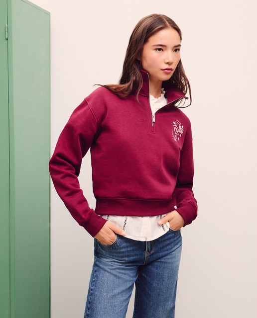 Imagem 0 de Sweatshirt com Colarinho de Polo e Fecho de Correr com Logótipo