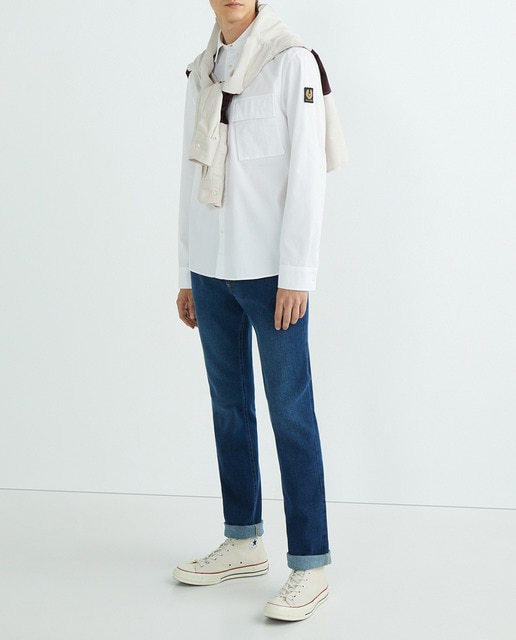 Imagen 0 de Camisa de hombre de algodón con bolsillo en el pecho
