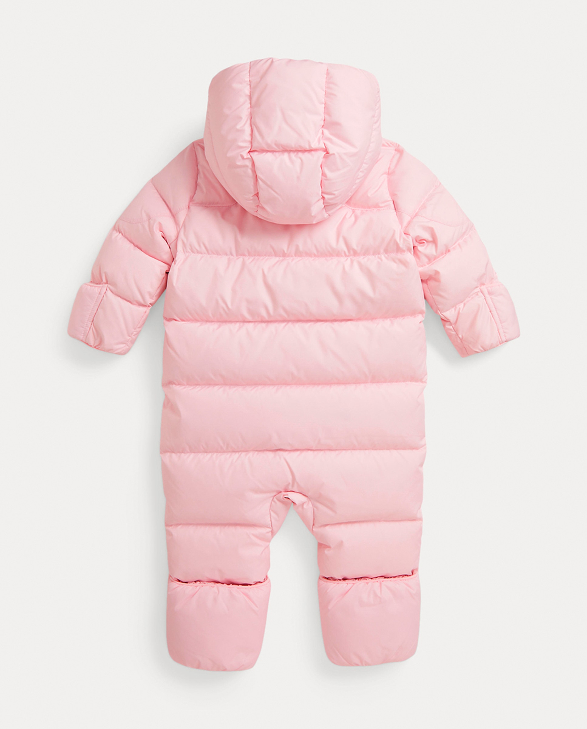 Babygrow Acolchoado de Bebé com Capuz Rosa-2