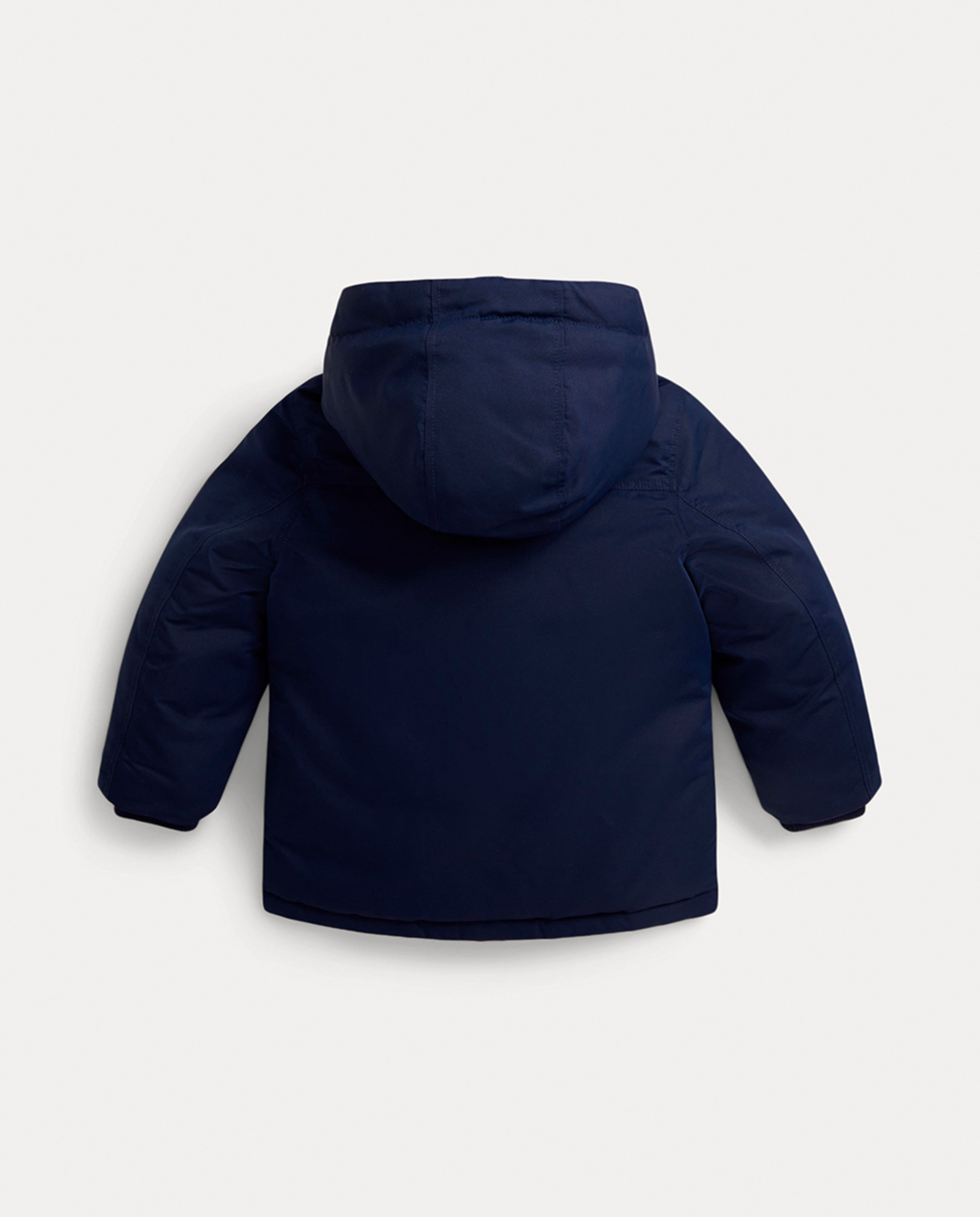 Parka com Capuz de Pelo Azul-marinho-3
