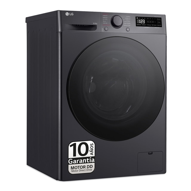 Imagen 0 de Lavadora secadora LG 9 kg/ 1.400 rpm, inteligente AI Direct Drive - TMF4DR6009AGM
