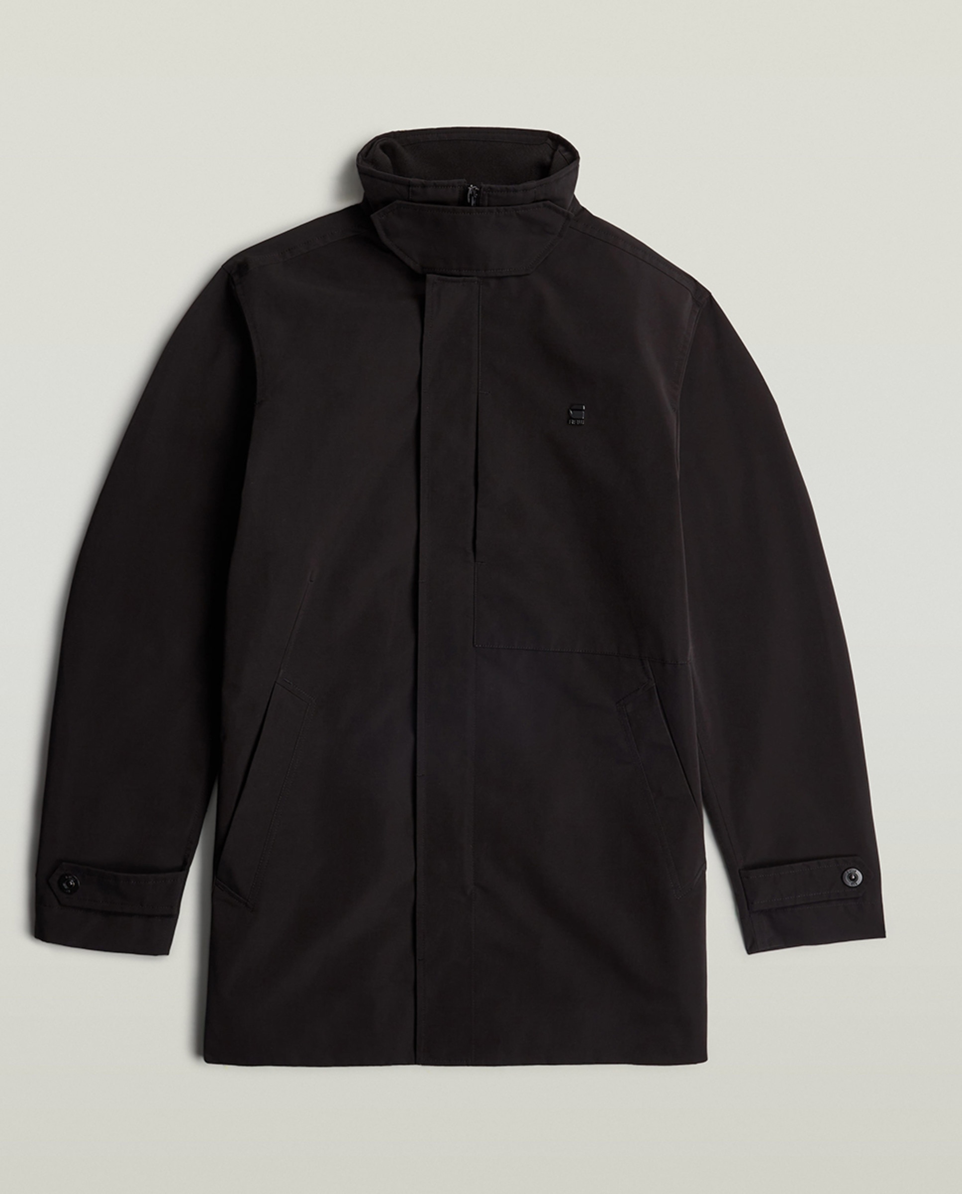 Gabardine sem Acolchoado e com Fechos Metálicos Preto-6
