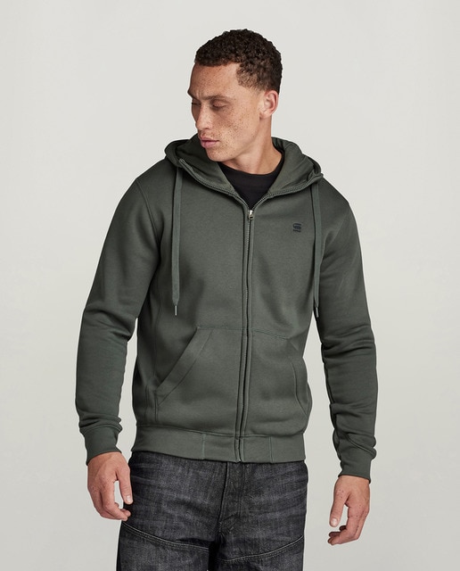 Imagem 0 de Sweatshirt de Manga Comprida com Capuz e Fecho de Correr - Preto
