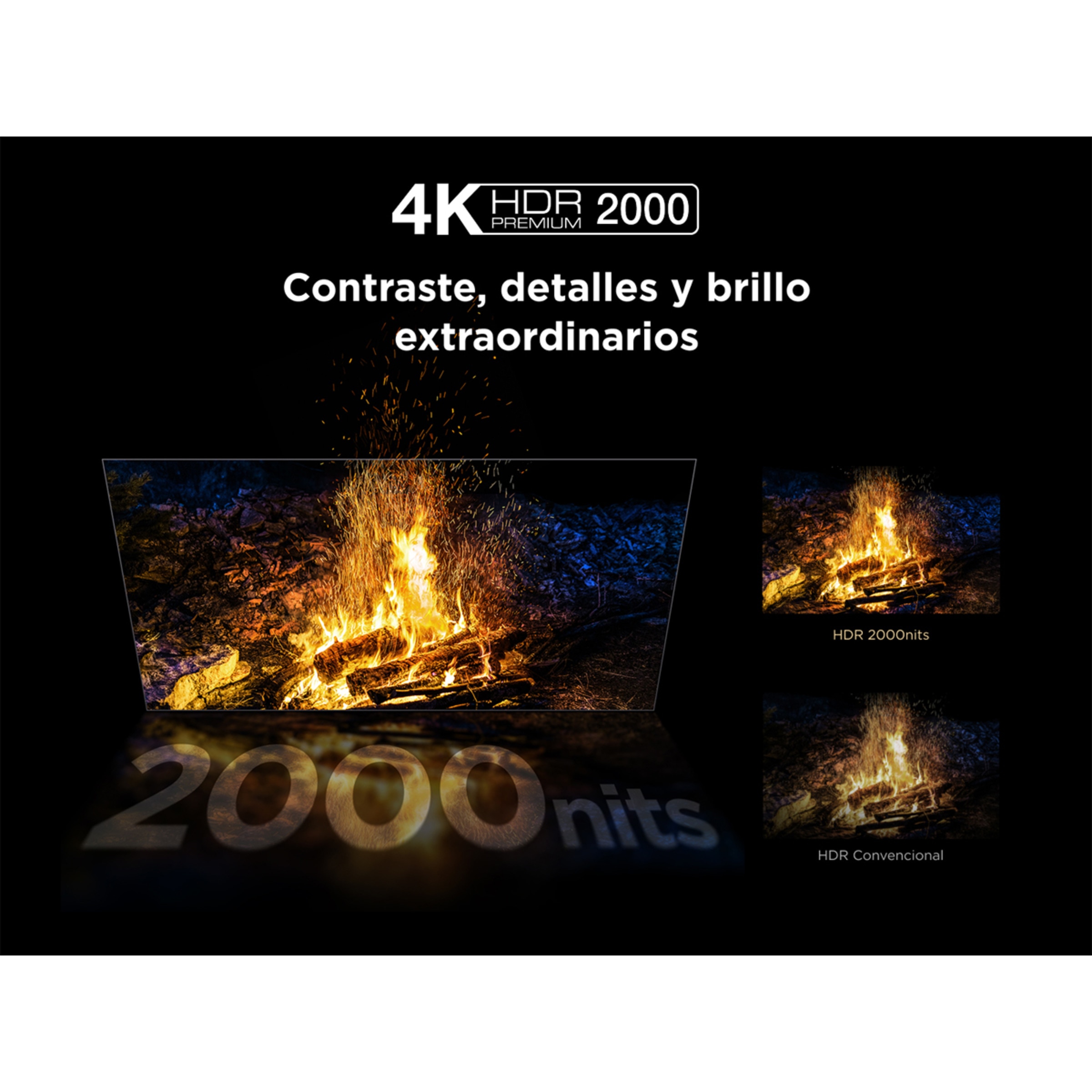 TV QD-Mini LED 127 cm (50") TCL 50C7K, 4K HDR Premium 2000, Smart TV con Google TV, control por voz Titanio-6