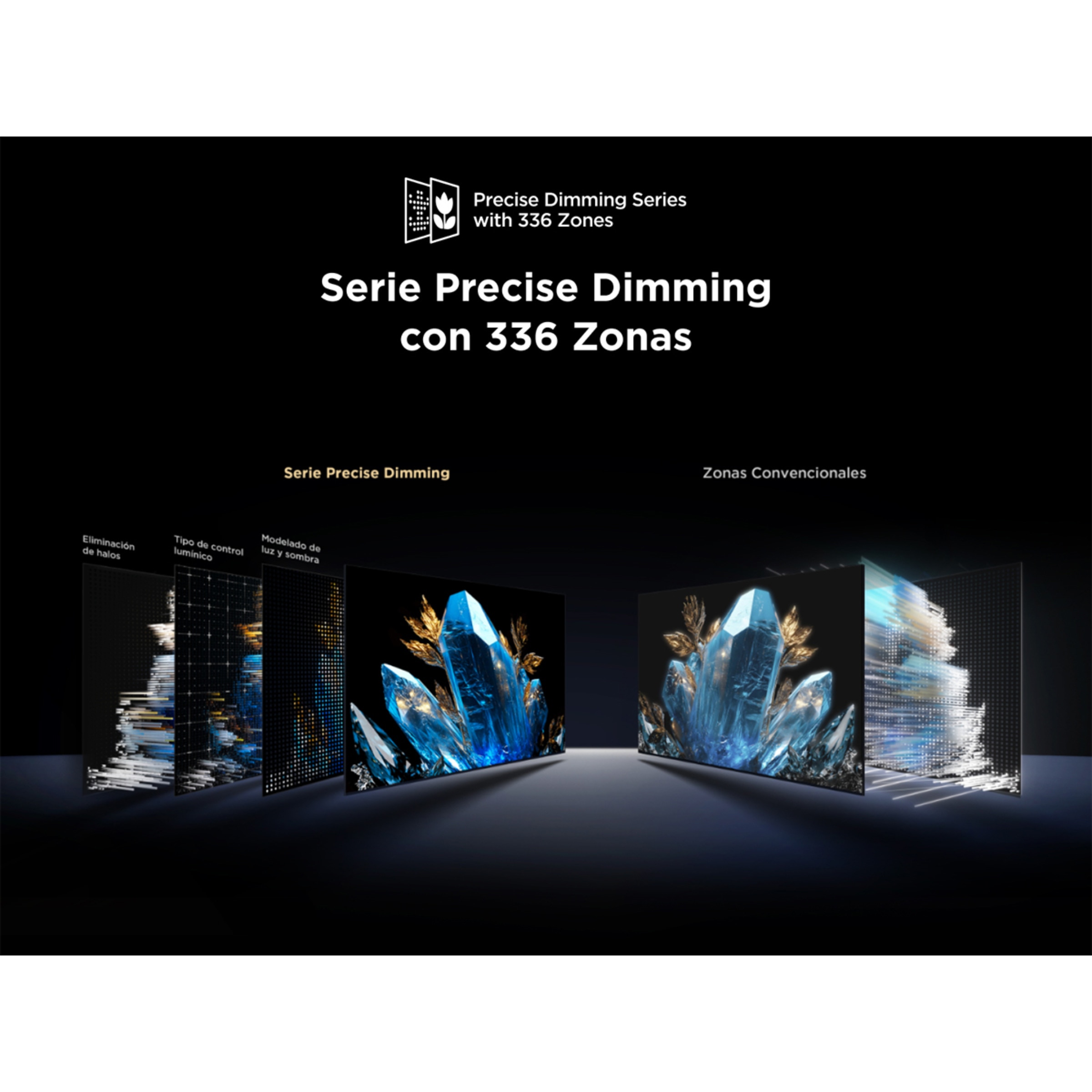 TV QD-Mini LED 127 cm (50") TCL 50C7K, 4K HDR Premium 2000, Smart TV con Google TV, control por voz Titanio-3