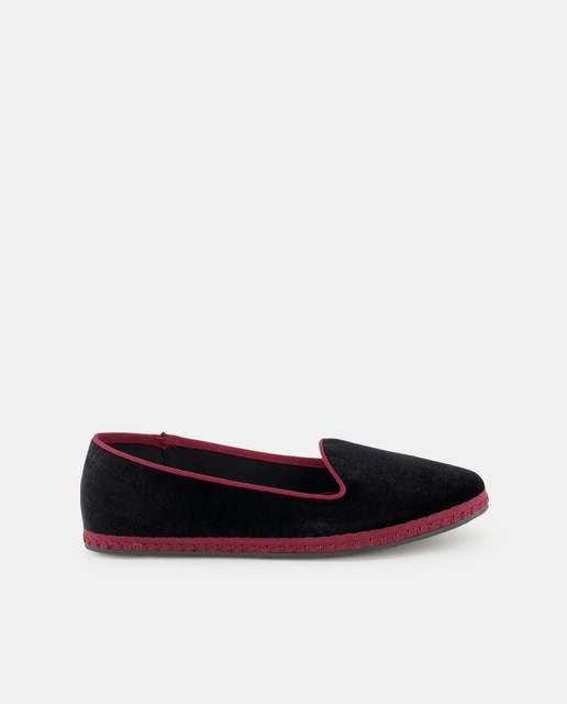 Imagem 0 de Slippers de Veludo com Debruado em Têxtil - Rosa Pálido