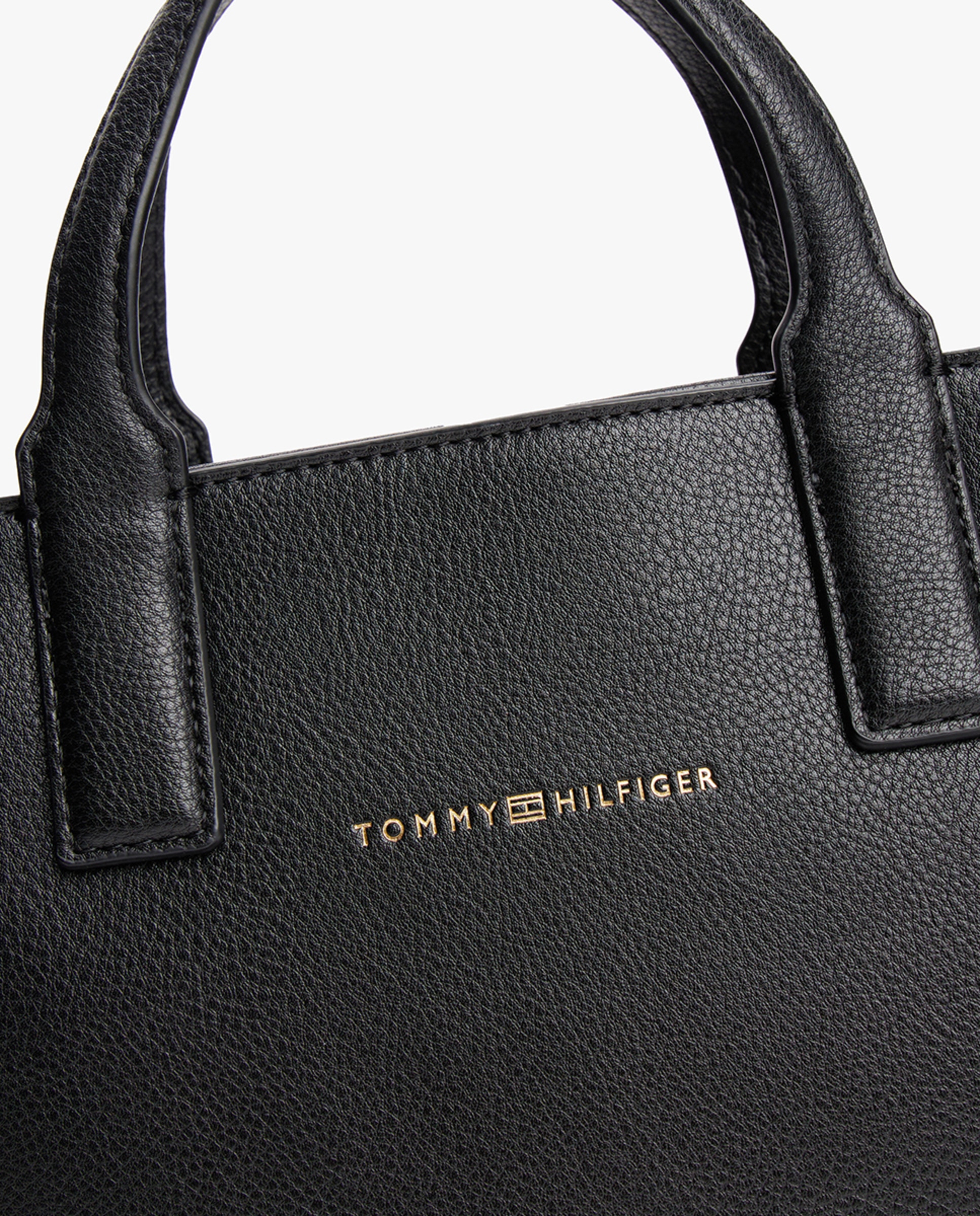 Mala Tipo Tote Mini com Assinatura Azul-marinho-3