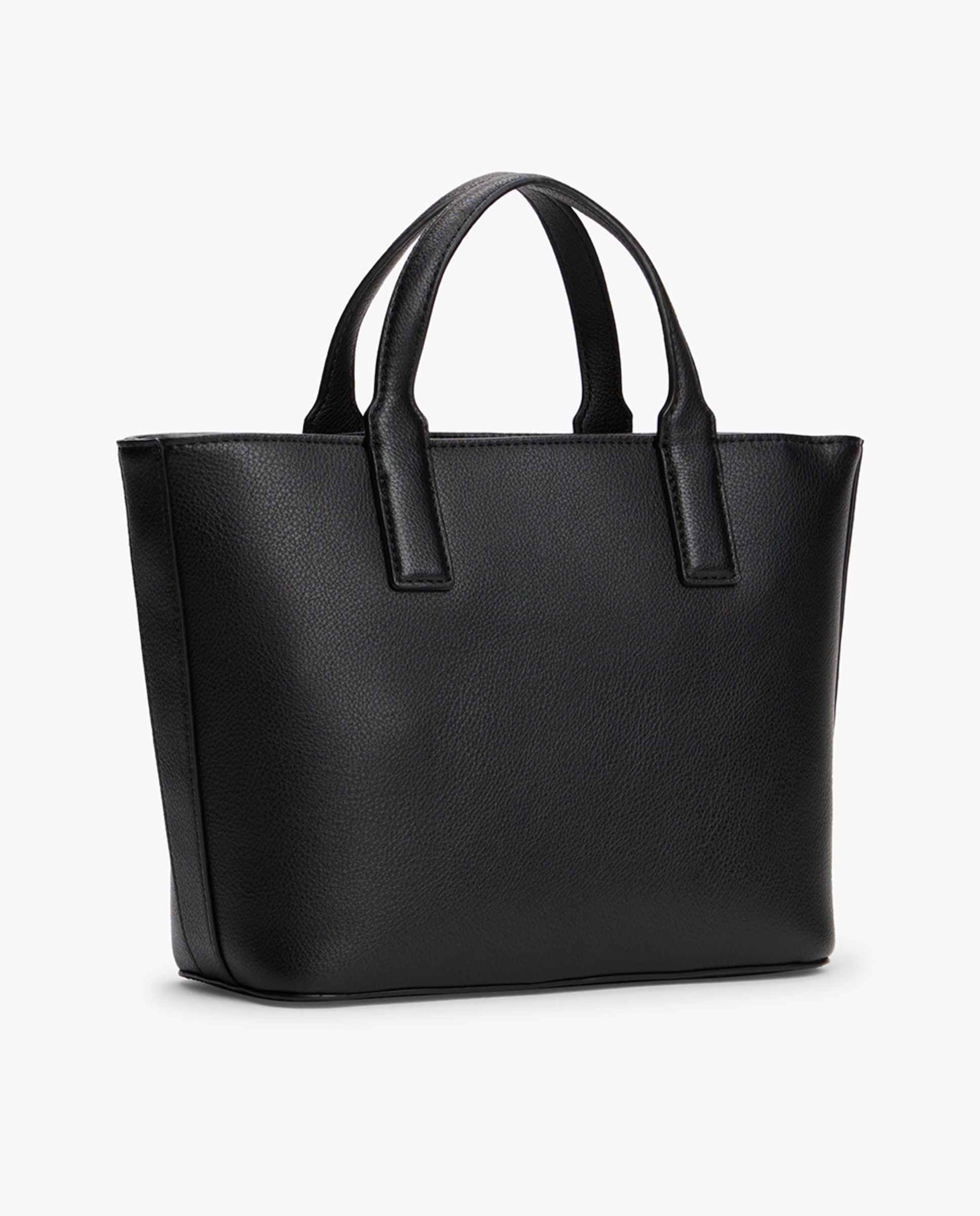 Mala Tipo Tote Mini com Assinatura Azul-marinho-2