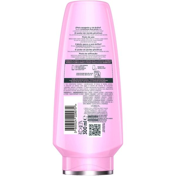 Glycolic Gloss acondicionador sellador de brillo para pelo apagado sin brillo flask 300 ml