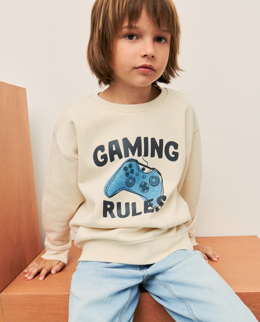 Imagem 0 de Sweatshirt Básica Basket com Gola Redonda