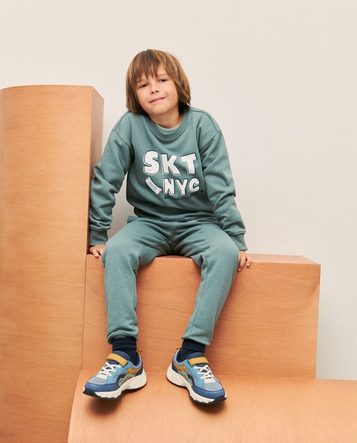 Imagem 0 de Sweatshirt Básica Basket com Gola Redonda