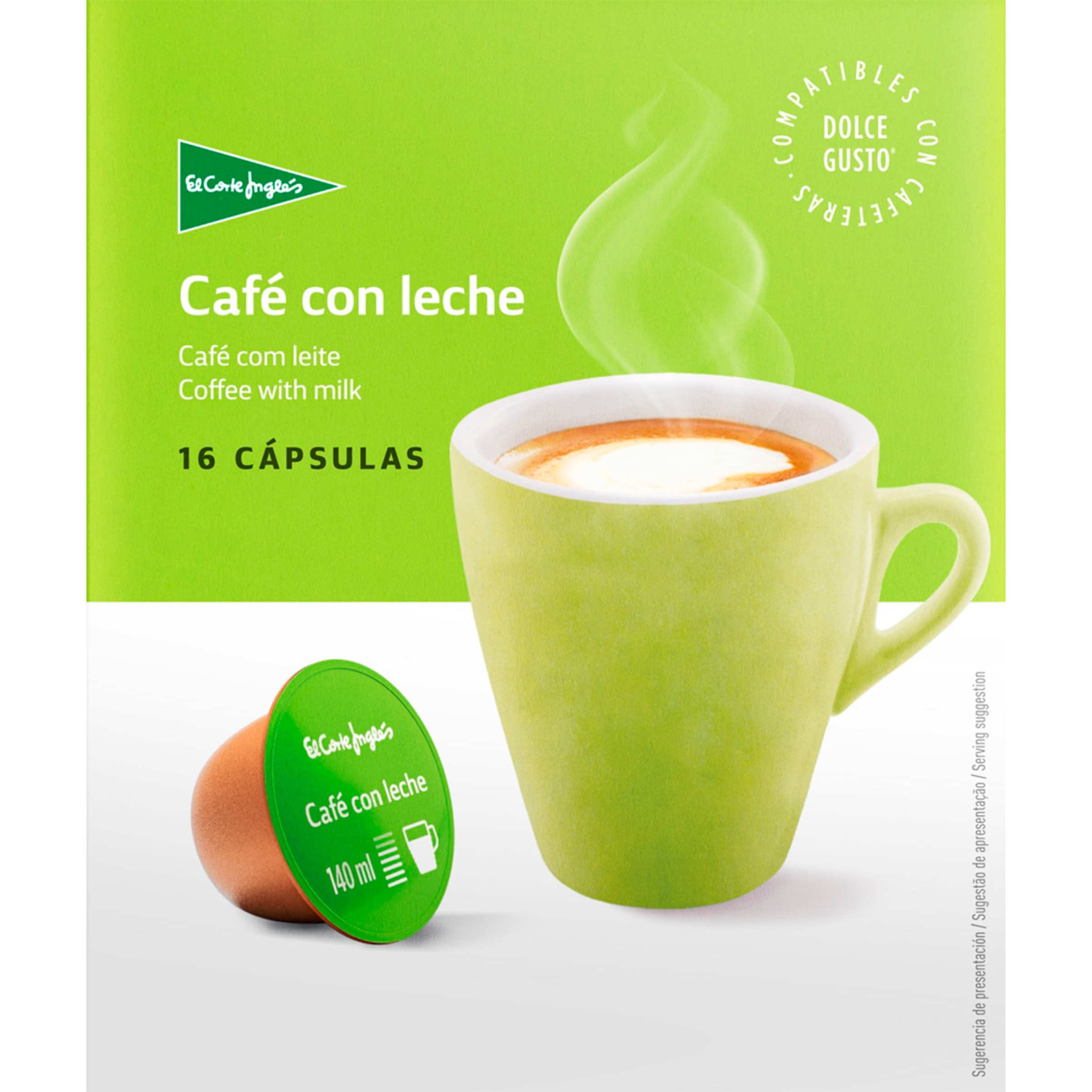Cápsulas Café com Leite embalagem 16 unidades