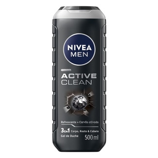Shampo Active Clean embalagem 500 ml - Nivea Men