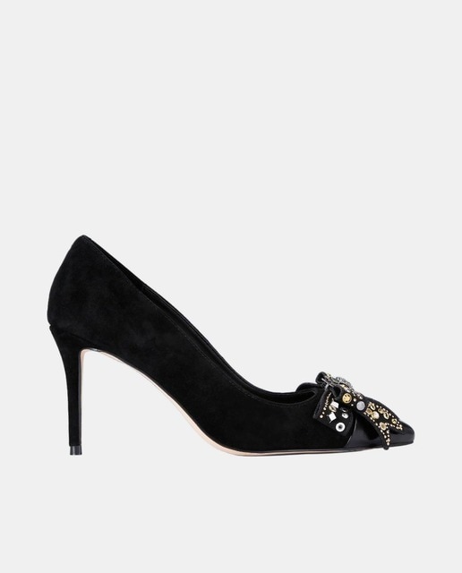 Imagem 0 de Sapatos de Salto Belgravia em Pele com Laço