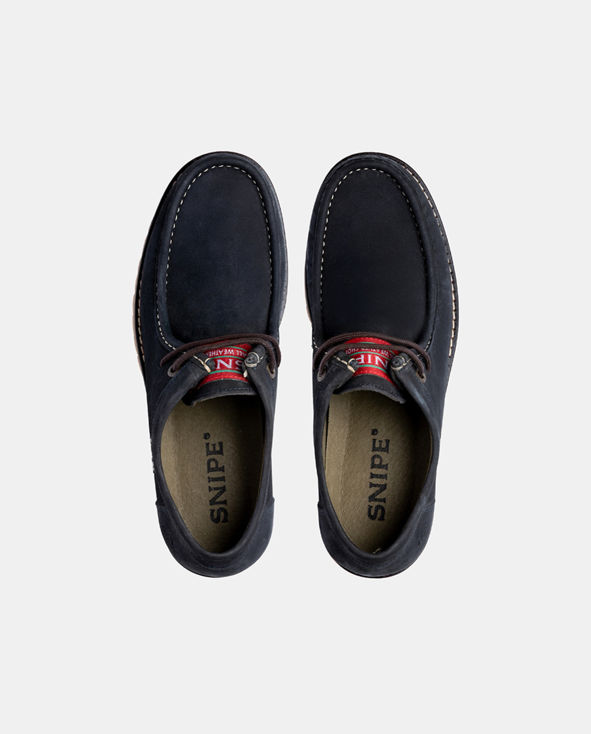 Sapatos de Atacadores com Sola de Borracha e em Camurça Azul-marinho-3