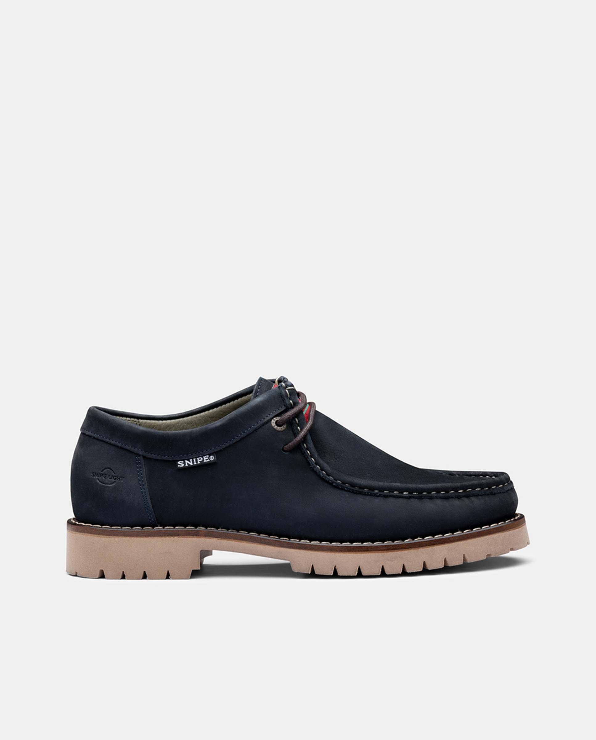 Sapatos de Atacadores com Sola de Borracha e em Camurça Azul-marinho-1