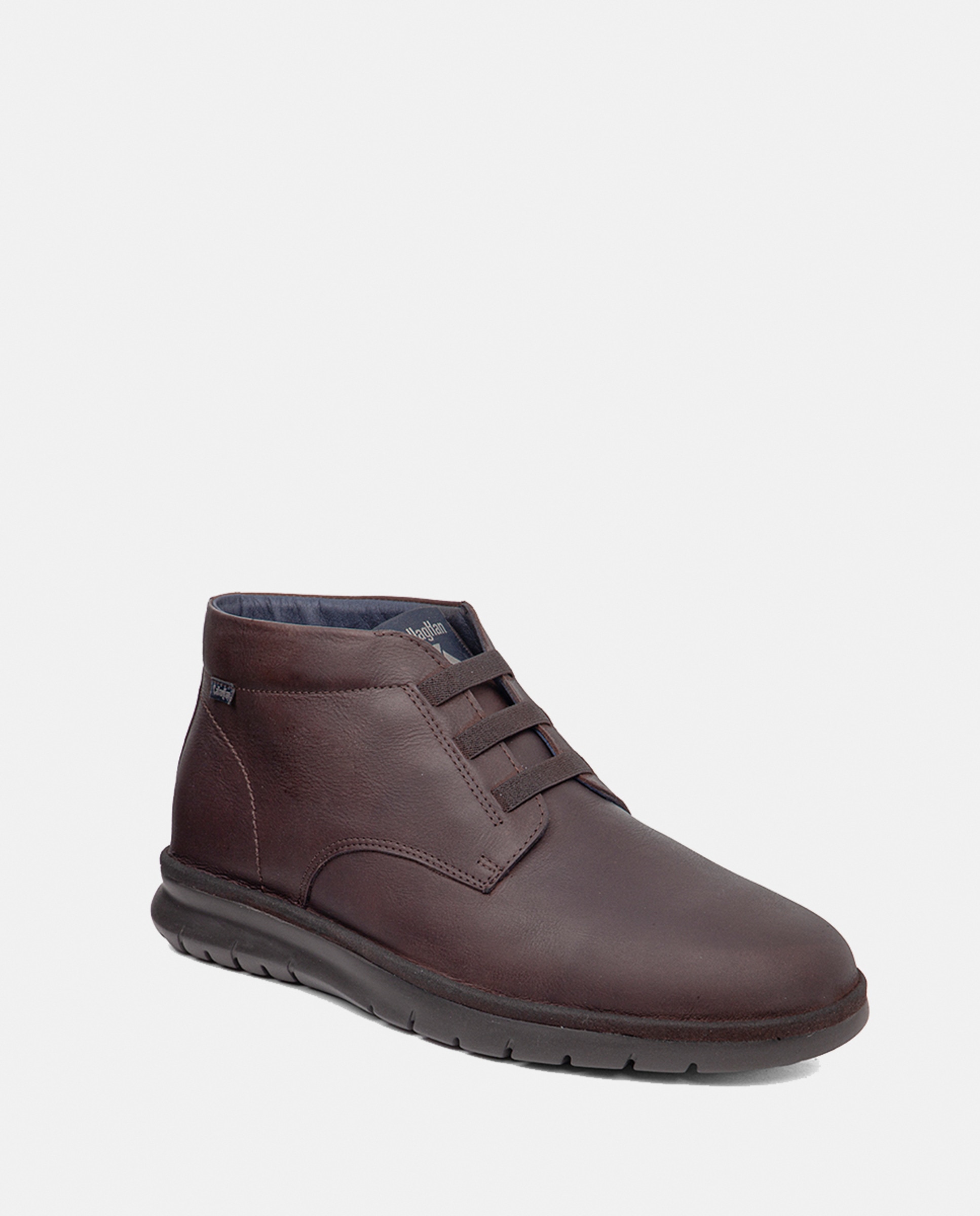 Botins com Atacadores Elásticos Castanho-escuro-2