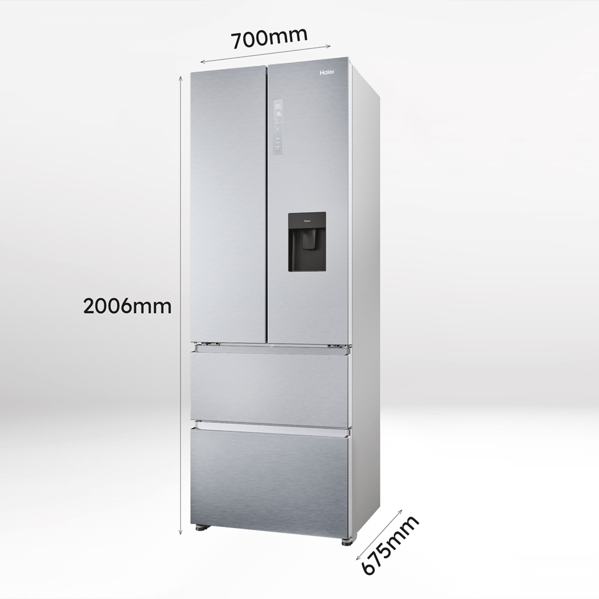 Frigorífico americano Haier Total No Frost FD 70 Series 5 - HFR5720EWMG Inox-3
