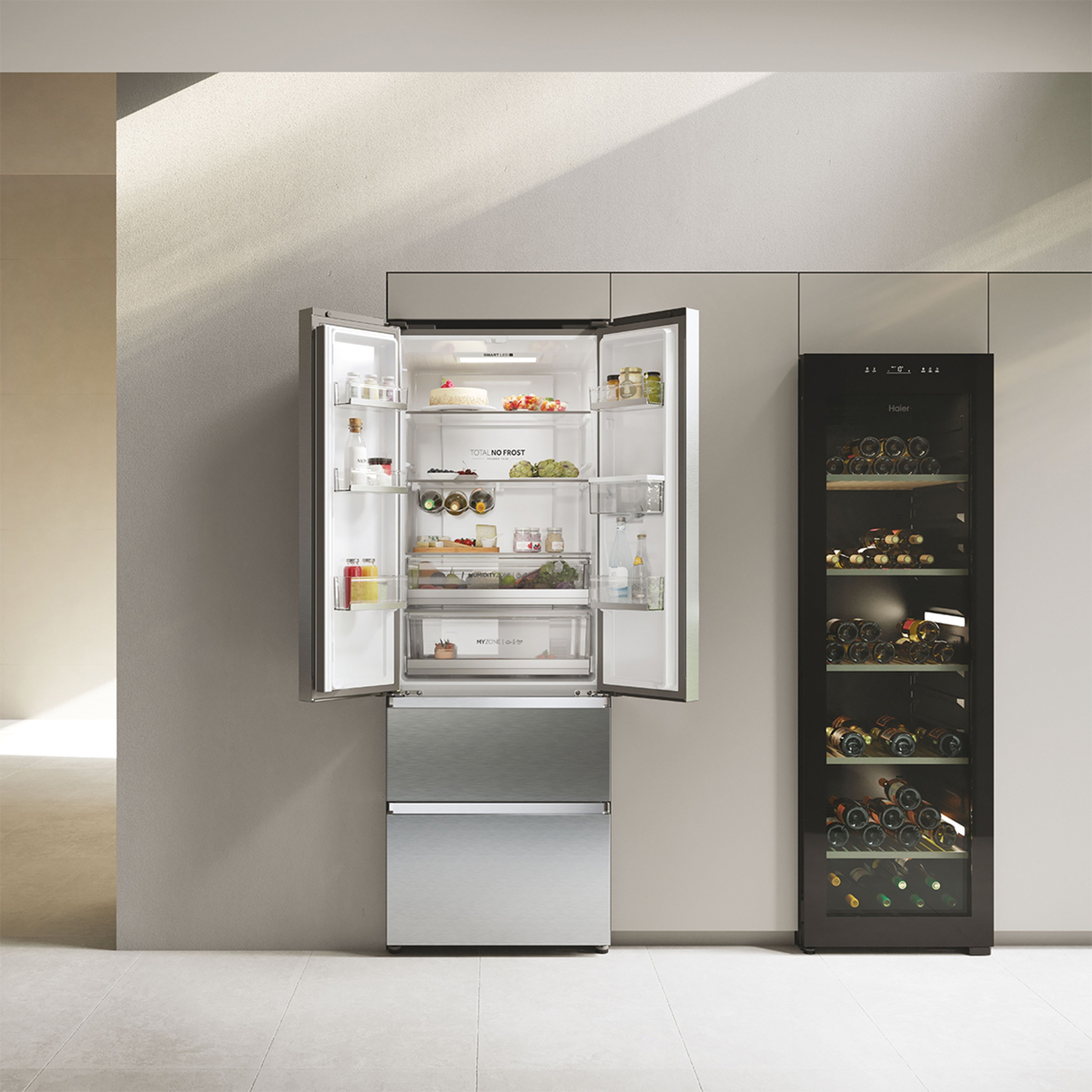 Frigorífico americano Haier Total No Frost FD 70 Series 5 - HFR5720EWMG Inox-12