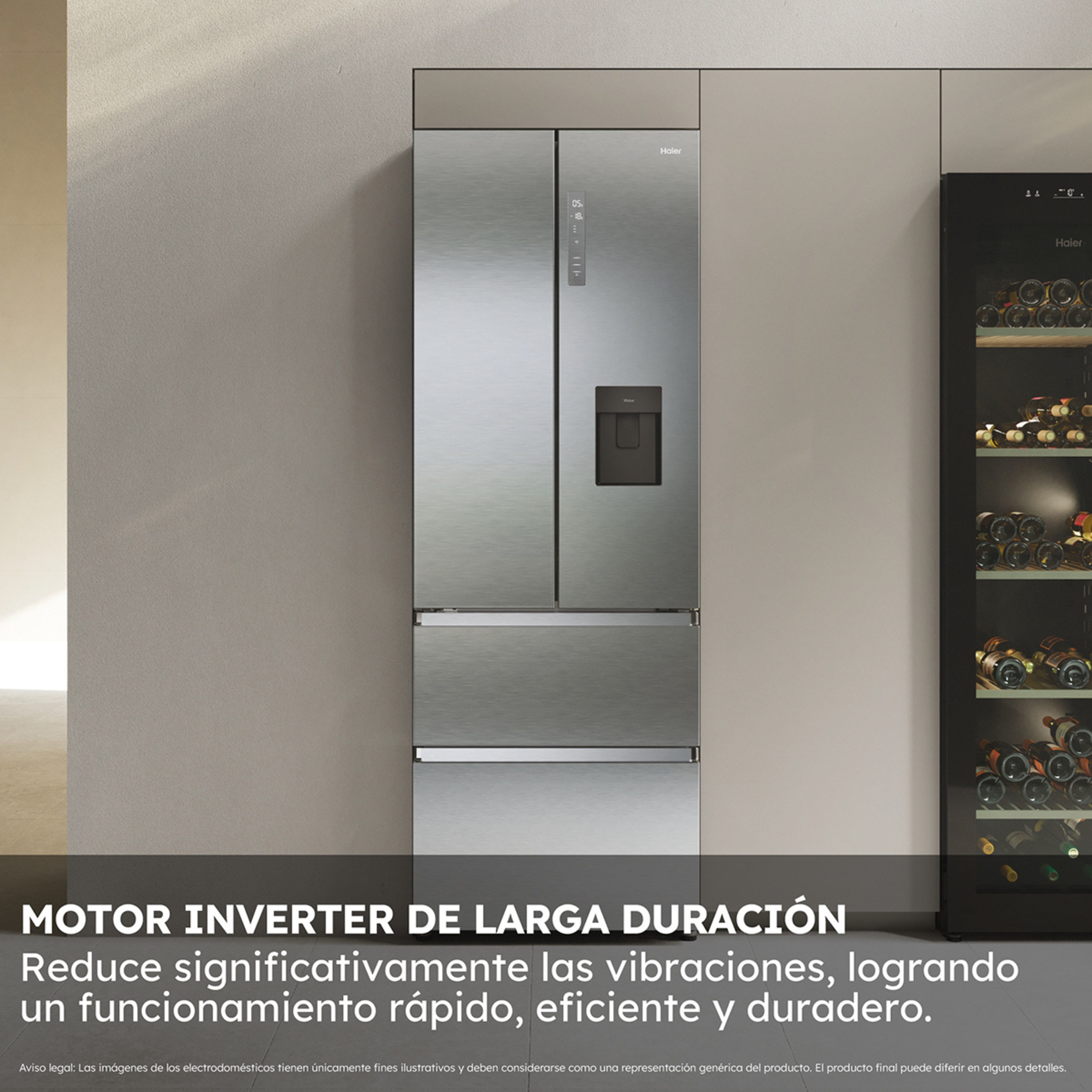 Frigorífico americano Haier Total No Frost FD 70 Series 5 - HFR5720EWMG Inox-5