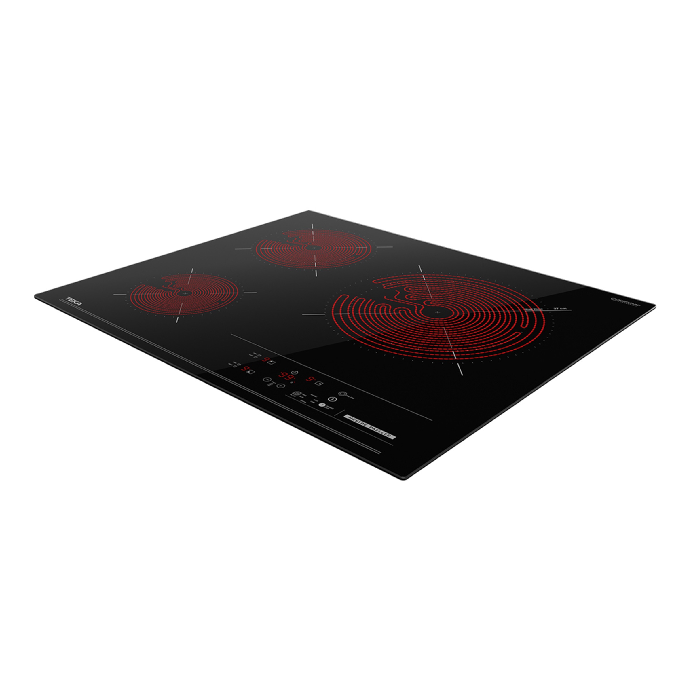 Placa vitrocerámica Teka con 3 zonas de cocción - 63620 TTC Negro-5