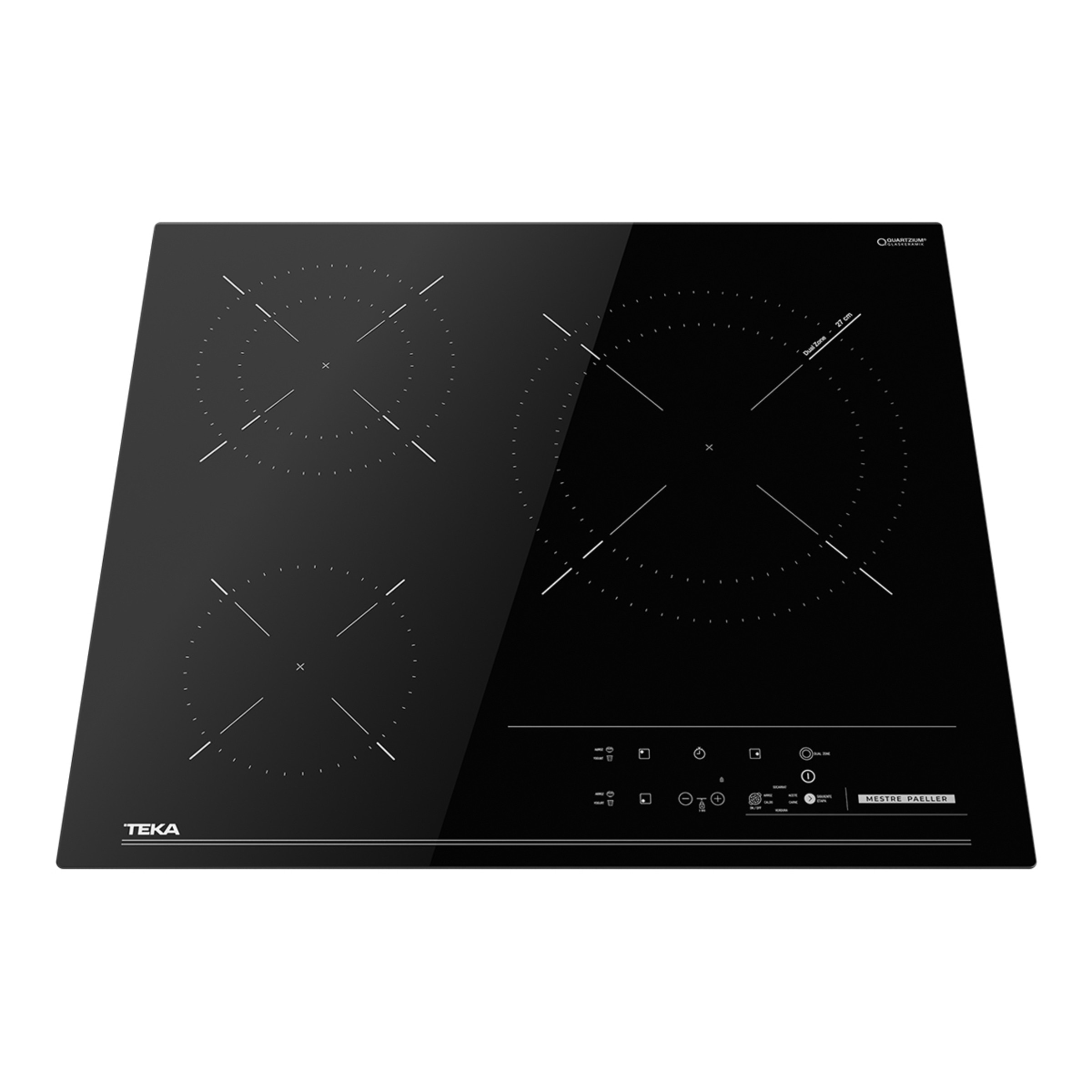 Placa vitrocerámica Teka con 3 zonas de cocción - 63620 TTC Negro-2