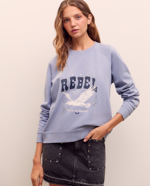 Imagem 0 de Sweatshirt de Decote Redondo e Manga Raglã