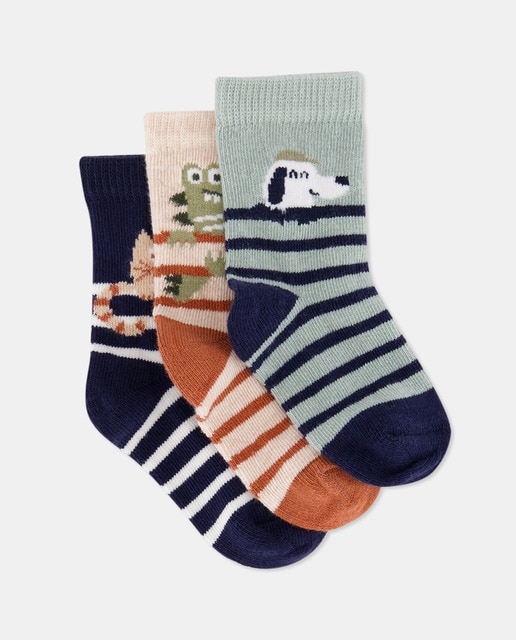 Imagen 0 de Pack de 3 calcetines con estampado fantasía de bebé niña