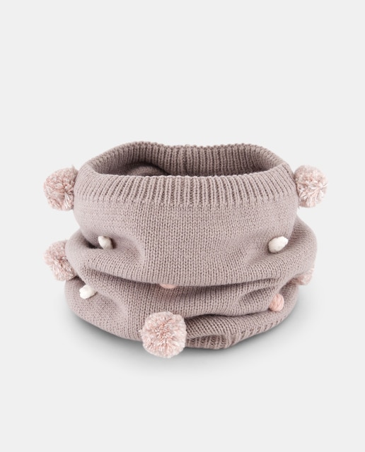 Imagen 0 de Cuello fantasía osito con pompones de niña