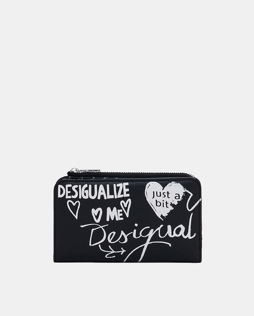 Imagem 0 de Porta-Moedas Médio com Efeito de Pele e Grafitti