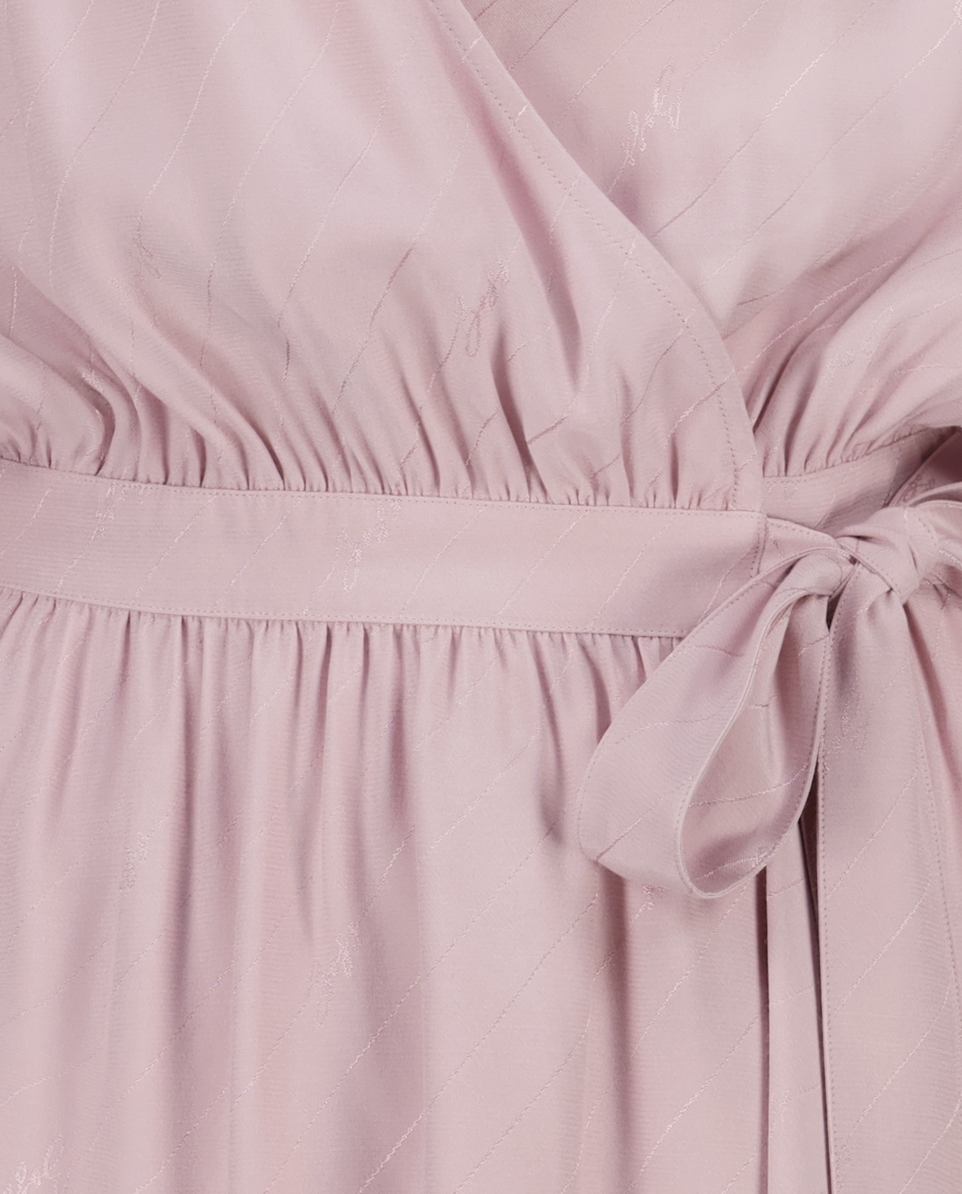 Vestido Curto com Colarinho de Camisa e Manga Comprida Rosa-claro-5