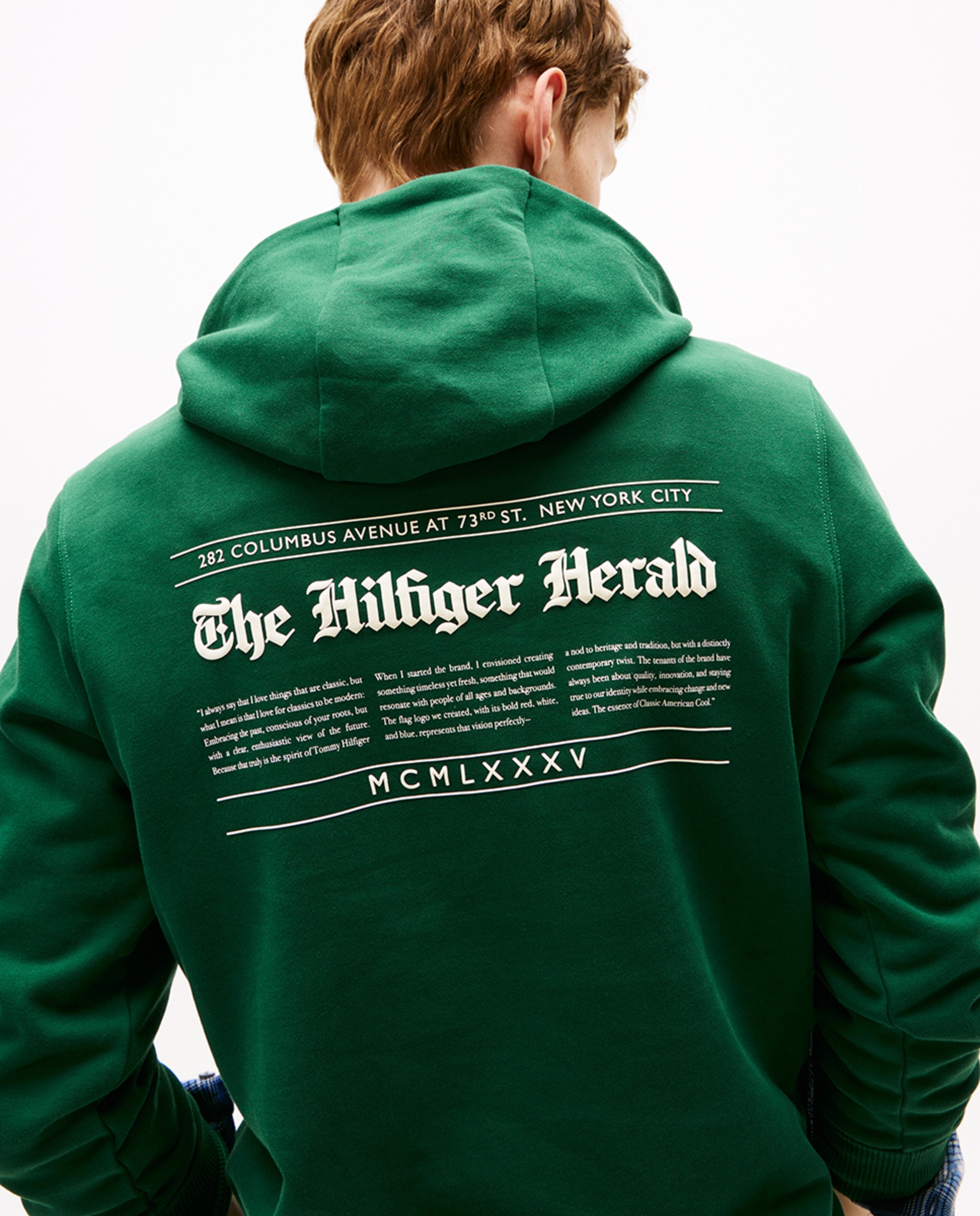 Sweatshirt com Capuz e sem Fecho de Correr Verde-escuro-3