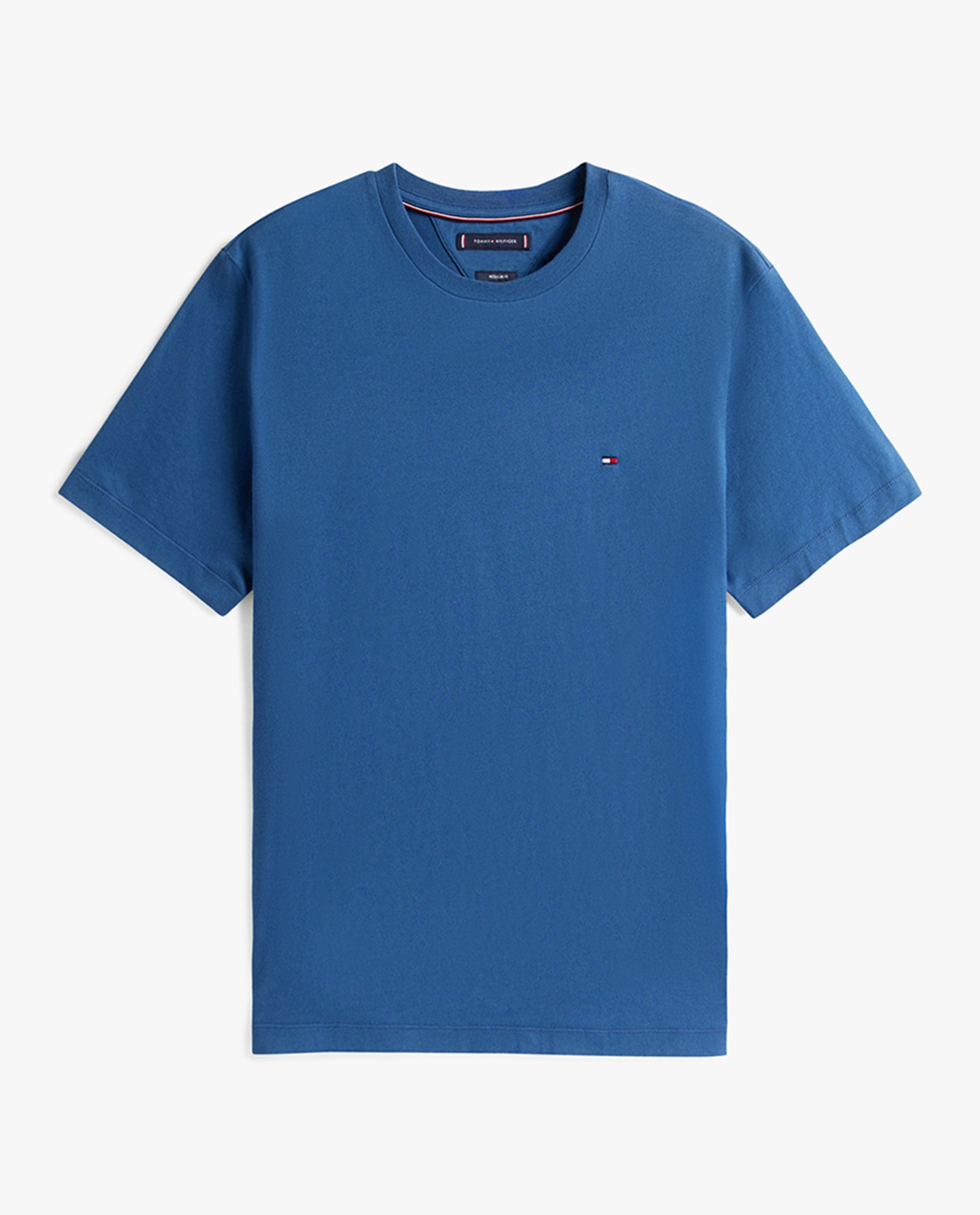 T-shirt Regular de Manga Curta com Bandeira Bordada Azul-índigo-4