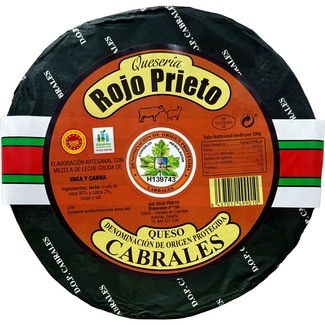 queso azul DOP Cabrales elaborado con mezcla de leche cruda de vaca y cabra pieza 2,5 kg - Queseria Rojo Prieto