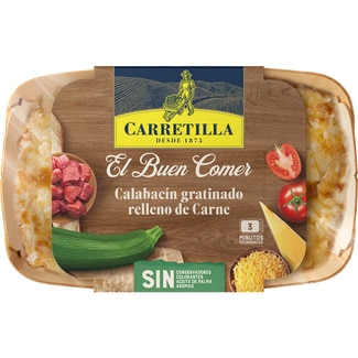 calabacín gratinado relleno de carne El Buen Comer envase 350 g - Carretilla