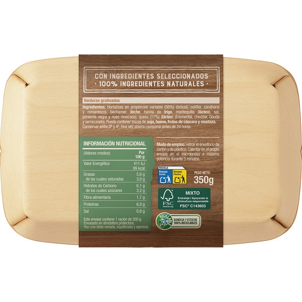 gratinierte Gemüse Behälter 350 g