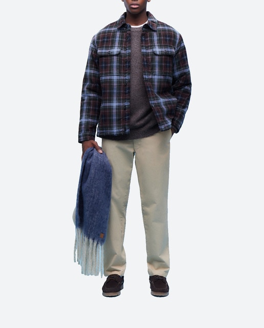 Imagen 0 de Cazadora sobrecamisa de pana estampada con borrego