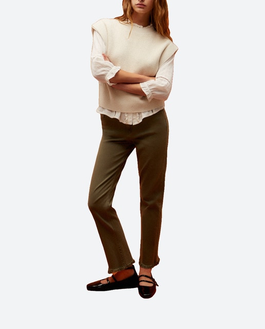 Imagen 0 de Pantalón straight de mujer crop