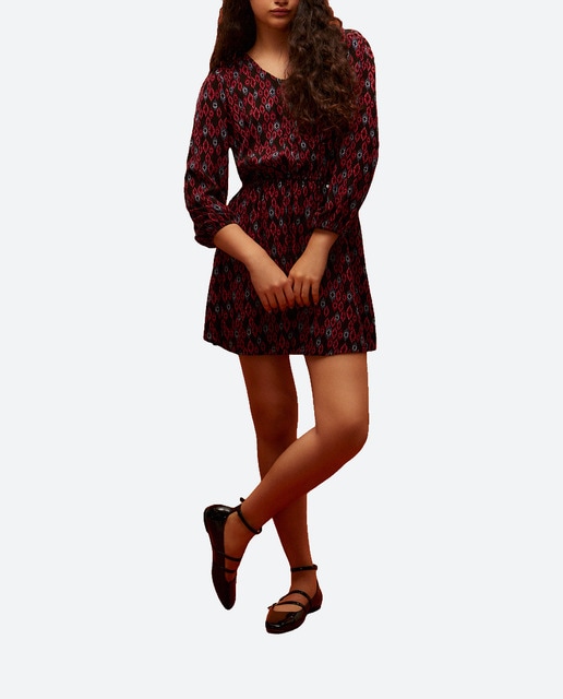 Imagen 0 de Vestido corto escote pico