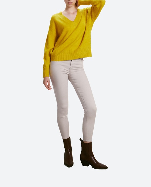 Imagen 0 de Pantalón de mujer color skinny talle medio