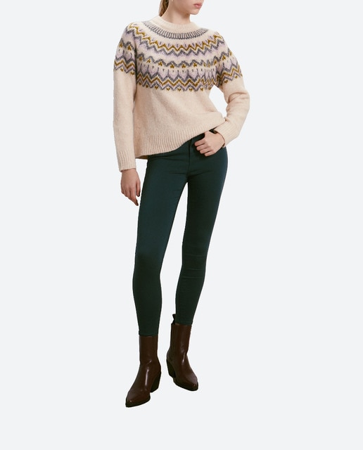 Imagen 0 de Pantalón de mujer color skinny talle medio