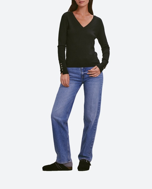 Imagen 0 de Jersey de mujer cuello pico básico