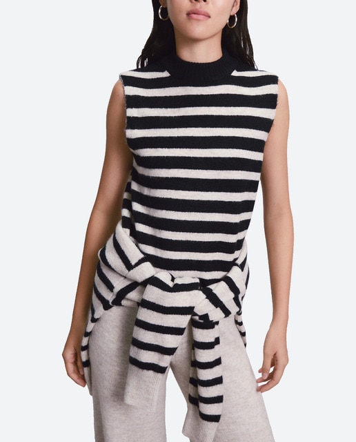 Imagen 0 de Jersey de mujer sin mangas cuello caja baguilla