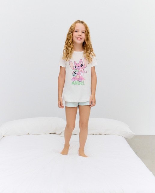 Imagem 0 de Pijama Completo com Estampado Lilo, Stitch e Angel