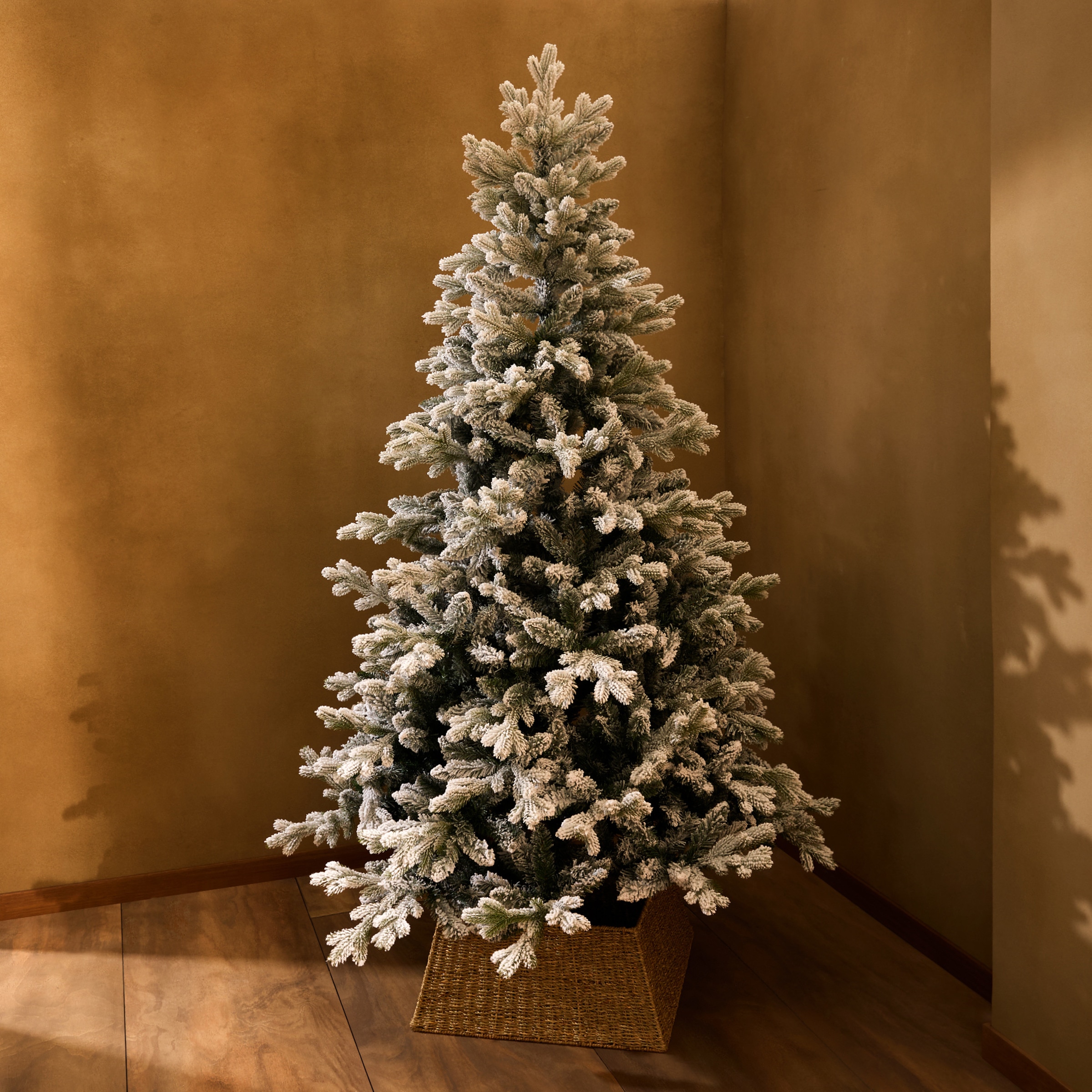 Árbol de suelo nevado Benós Navidad Blanco-1