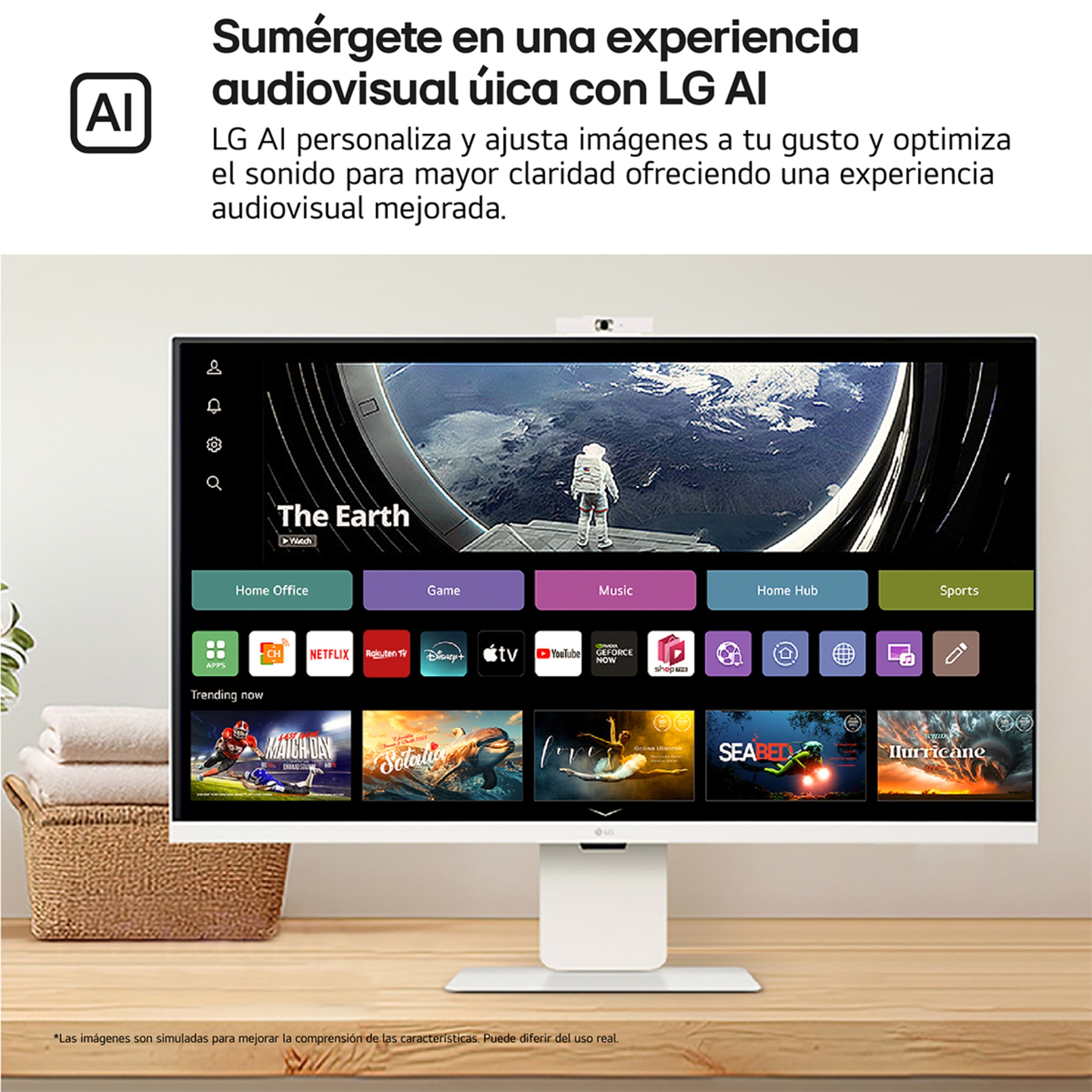 Monitor PC 80cm (32") LG Smart Monitor 32U850SA-W, 60 Hz, UHD 4K Blanco-4