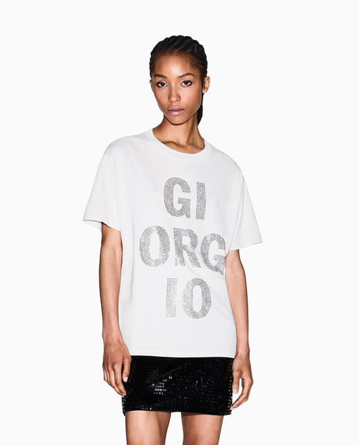 Imagem 0 de T-shirt de Manga Curta com Strass