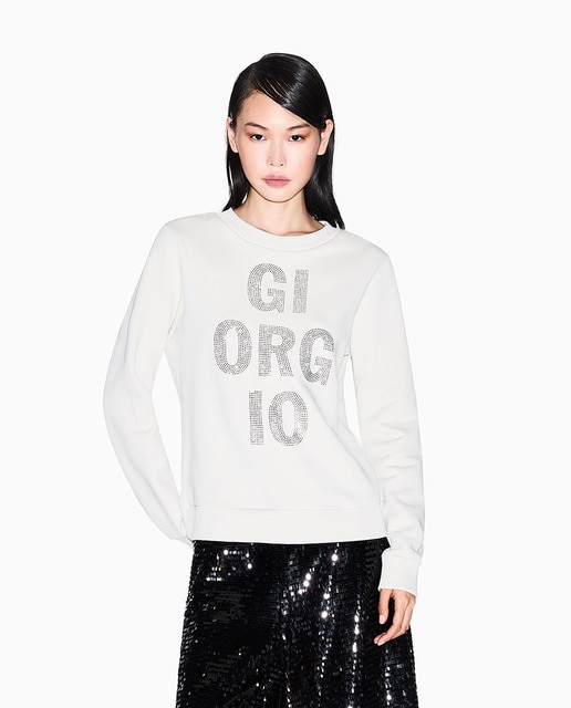 Imagem 0 de Sweatshirt de Decote Redondo com Strass