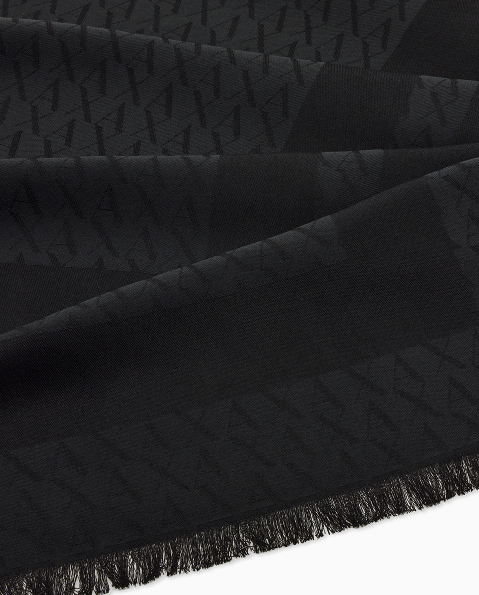 Cachecol em Viscose com Multilogótipos Preto-2